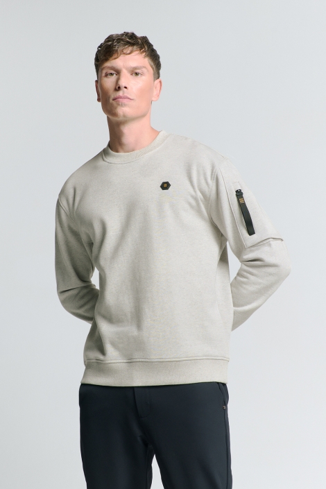 NO-EXCESS sweater crewneck melange
